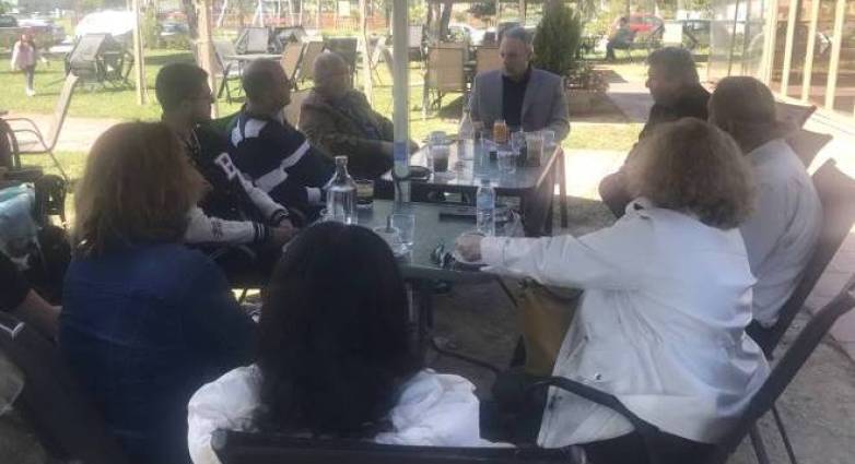 Ο υποψήφιος ευρωβουλευτής Φώτης Ηλιόπουλος συναντήθηκε με φίλους της “ΝΙΚΗΣ” στο Μεσολόγγι